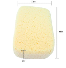 Load image into Gallery viewer, Smooth Yellow Foam Bath Sponge 3 Pack
