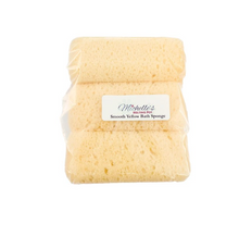 Load image into Gallery viewer, Smooth Yellow Foam Bath Sponge 3 Pack

